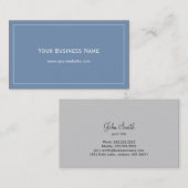 Carte de visite bleu simple simple (Devant / Derrière)