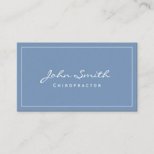 Carte de visite bleu simple simple de