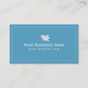 Carte de visite bleu simple simple de colibri