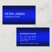 Carte De Visite Bleu simple simple élégant professionnel moderne (Devant / Derrière)