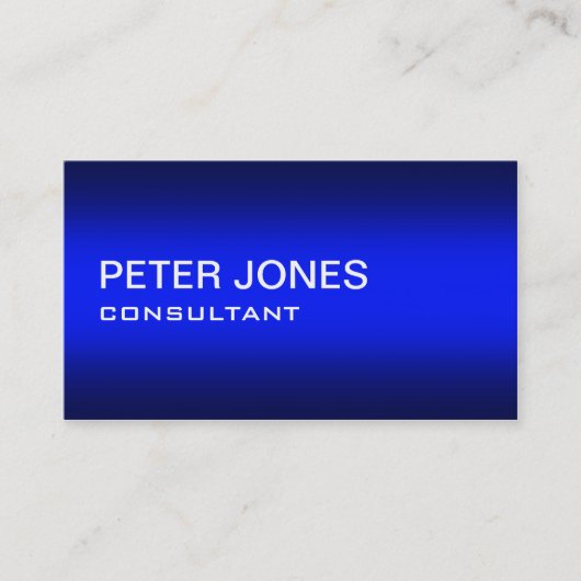 Carte De Visite Bleu simple simple élégant professionnel moderne (Devant)