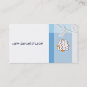 Carte de visite bleu soins (Dos)