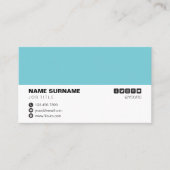 Carte de visite bleu solide professionnel (Devant)