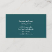 Carte De Visite bleu sous-marin moderne de mandala de beauté (Dos)