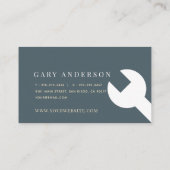 Carte De Visite Bleu Stain d'Eau & Rouille Plumage (Dos)