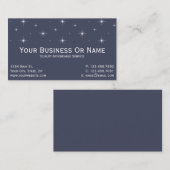 Carte De Visite Bleu Starry Nuit Stylé Sur Bleu Delft (Devant / Derrière)