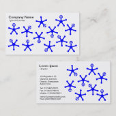 Carte De Visite Bleu sur blanc (Devant / Derrière)