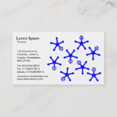 Carte De Visite Bleu sur blanc (Dos)