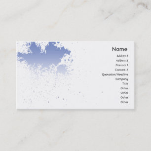 Carte De Visite Bleu sur l'éclaboussure blanche - affaires
