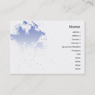 Carte De Visite Bleu sur l'éclaboussure blanche - Cubby