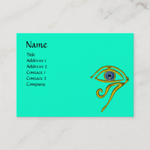 Carte De Visite BLEU TALISMAN, noir et blanc jaune