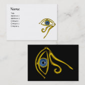 Carte De Visite BLEU TALISMAN, noir et blanc jaune (Devant / Derrière)