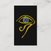 Carte De Visite BLEU TALISMAN, OR HORUS OEIL Divinité Jaune Noir (Dos)