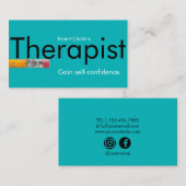 Carte de visite bleu thérapeutique (Devant / Derrière)