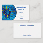 carte de visite "Bleu Tissu" (Devant / Derrière)