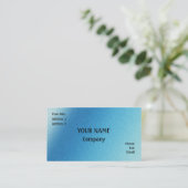 Carte De Visite Bleu tournoyé (Debout devant)