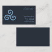 Carte De Visite Bleu Triskelion (Devant / Derrière)