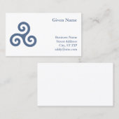 Carte De Visite Bleu Triskelion (Devant / Derrière)