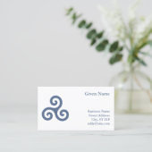 Carte De Visite Bleu Triskelion (Debout devant)