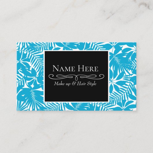 Carte De Visite Bleu tropical (Devant)