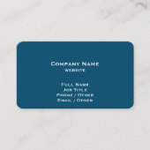 Carte de visite bleu Turquoise simple (Devant)