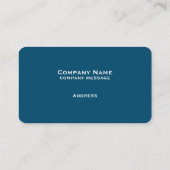 Carte de visite bleu Turquoise simple (Dos)