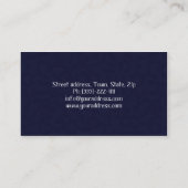 Carte de visite bleu Tutor (Dos)