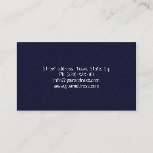 Carte de visite bleu Tutor (Dos)