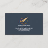 Carte De Visite Bleu vers le haut Stylisme Sky Lines Aviation Logi (Dos)