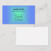 Carte De Visite Bleu Vert Diamant Dégradé Moderne (Devant / Derrière)