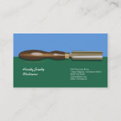 Carte de visite bleu-vert Roughing de Woodturning (Dos)