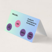 Carte De Visite Bleu Vert Services de nettoyage mixte Code QR (Dos)