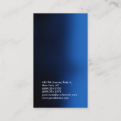 Carte De Visite Bleu vertical acéré professionnel plaine (Dos)