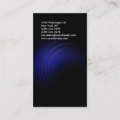 Carte De Visite Bleu Vertical Noir Qualité tendance (Dos)
