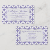 carte de visite bleu violet circulaire design d'in (Devant / Derrière)