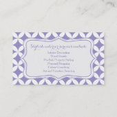 carte de visite bleu violet circulaire design d'in (Dos)