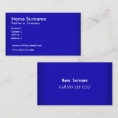 Carte de visite bleue (Devant / Derrière)