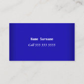 Carte de visite bleue (Dos)