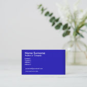 Carte de visite bleue (Debout devant)