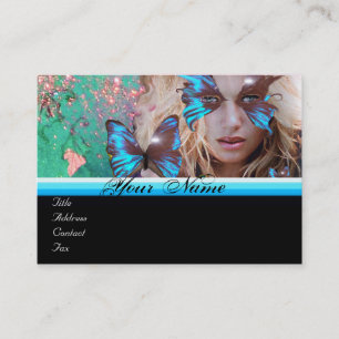 Carte De Visite BLEUE BEAUTY MAKEUP ARTISTE Rose Green