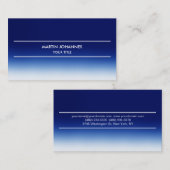 Carte de visite bleue blanche simple et tendance (Devant / Derrière)