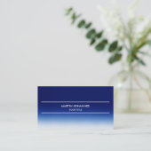 Carte de visite bleue blanche simple et tendance (Debout devant)
