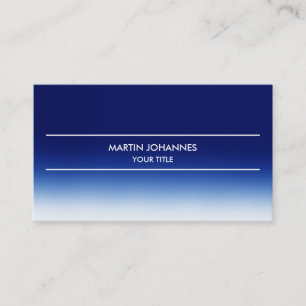 Carte de visite bleue blanche simple et tendance
