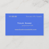 carte de visite bleue ciel informations complètes (Dos)