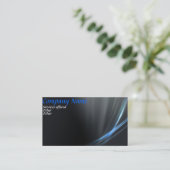 Carte de visite bleue double face (Debout devant)