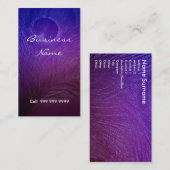 Carte de visite bleue élégante (Devant / Derrière)