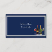 Carte de visite bleue Fine Wine Business 2 (Dos)