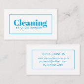 Carte de visite bleue minimale pour service de net (Devant / Derrière)