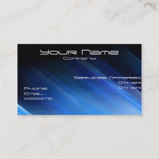 carte de visite bleue Rays