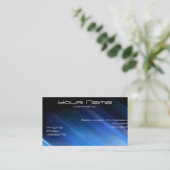 carte de visite bleue Rays (Debout devant)